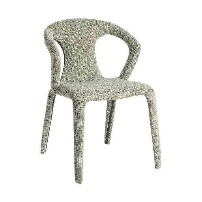 Silla Jaspeado Verde Tejido Salón 52,50 X 59 X 79 Cm