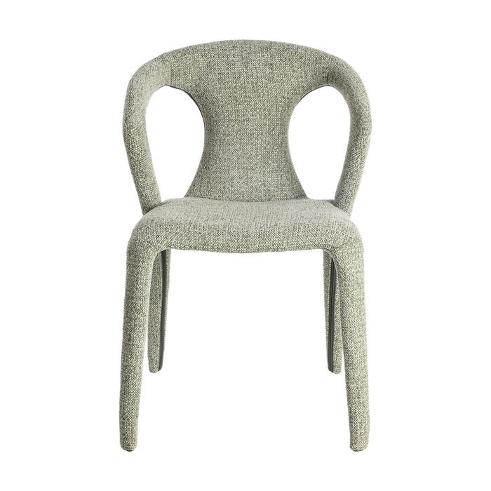 Silla Jaspeado Verde Tejido Salón 52,50 X 59 X 79 Cm