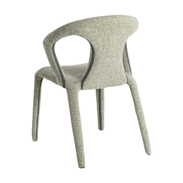 Silla Jaspeado Verde Tejido Salón 52,50 X 59 X 79 Cm