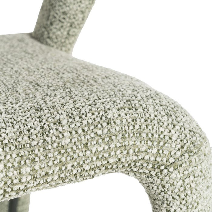 Silla Jaspeado Verde Tejido Salón 52,50 X 59 X 79 Cm