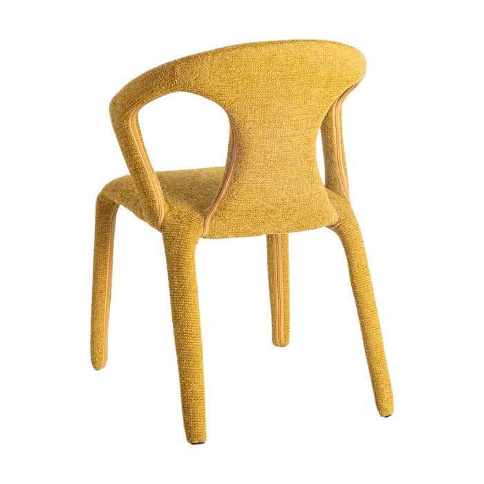 Silla Jaspeado Mostaza Tejido Salón 52,50 X 59 X 79 Cm