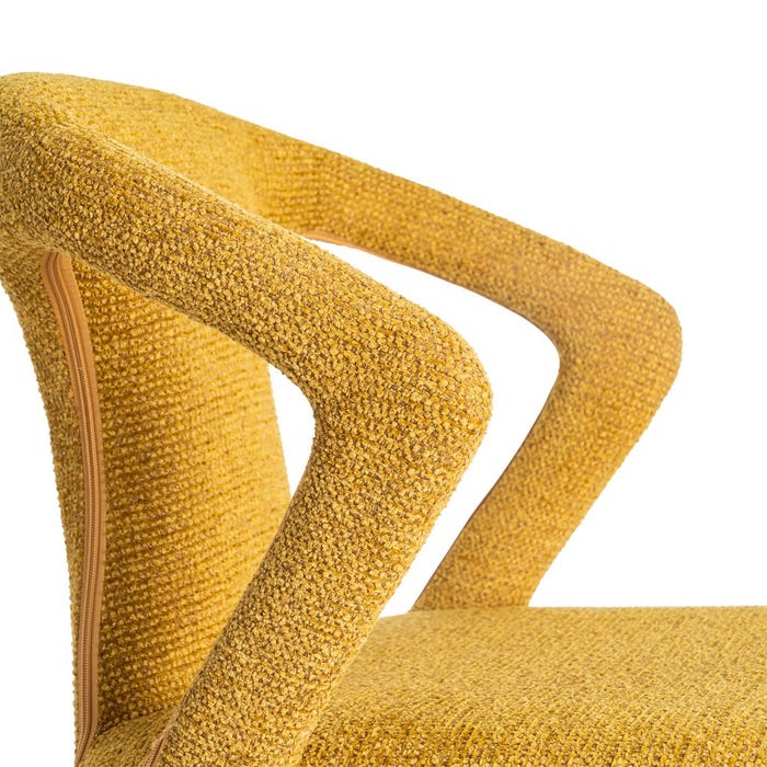 Silla Jaspeado Mostaza Tejido Salón 52,50 X 59 X 79 Cm