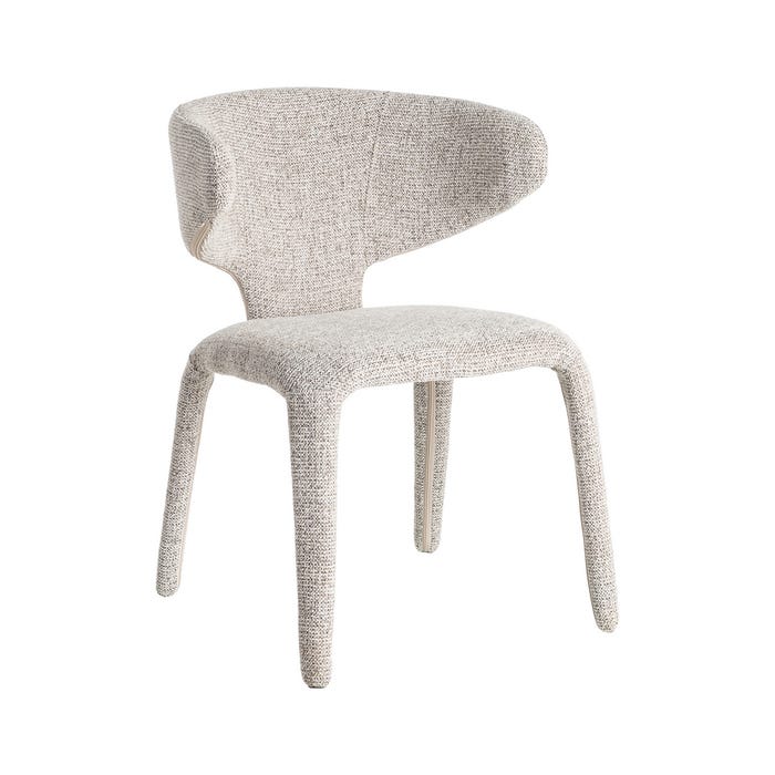 Silla Jaspeado Gris Tejido Salón 58 X 60 X 81 Cm
