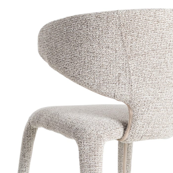 Silla Jaspeado Gris Tejido Salón 58 X 60 X 81 Cm