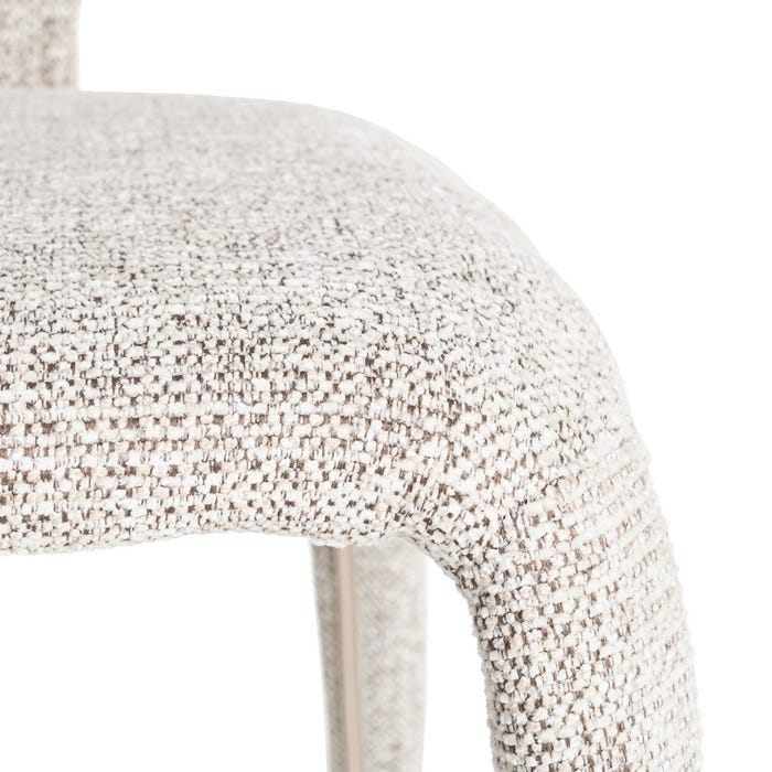 Silla Jaspeado Gris Tejido Salón 58 X 60 X 81 Cm