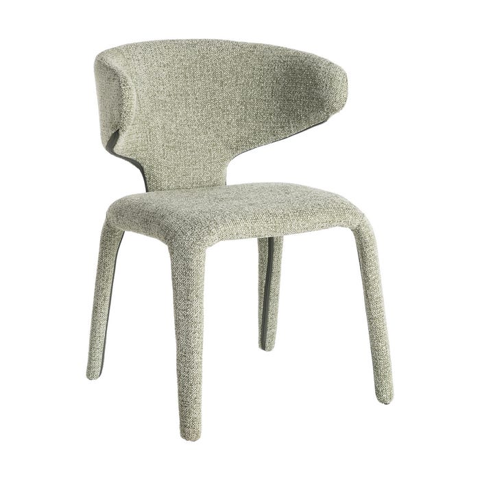 Silla Jaspeado Verde Tejido Salón 58 X 60 X 81 Cm