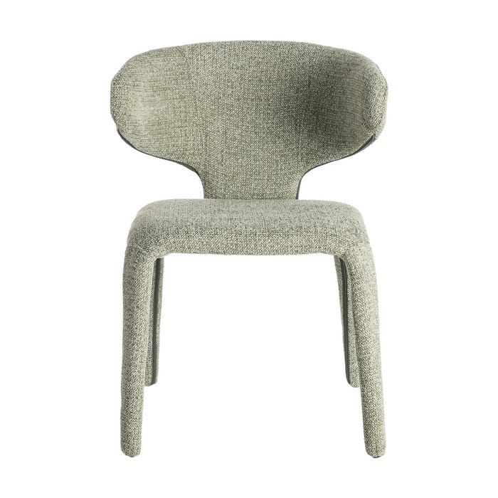 Silla Jaspeado Verde Tejido Salón 58 X 60 X 81 Cm