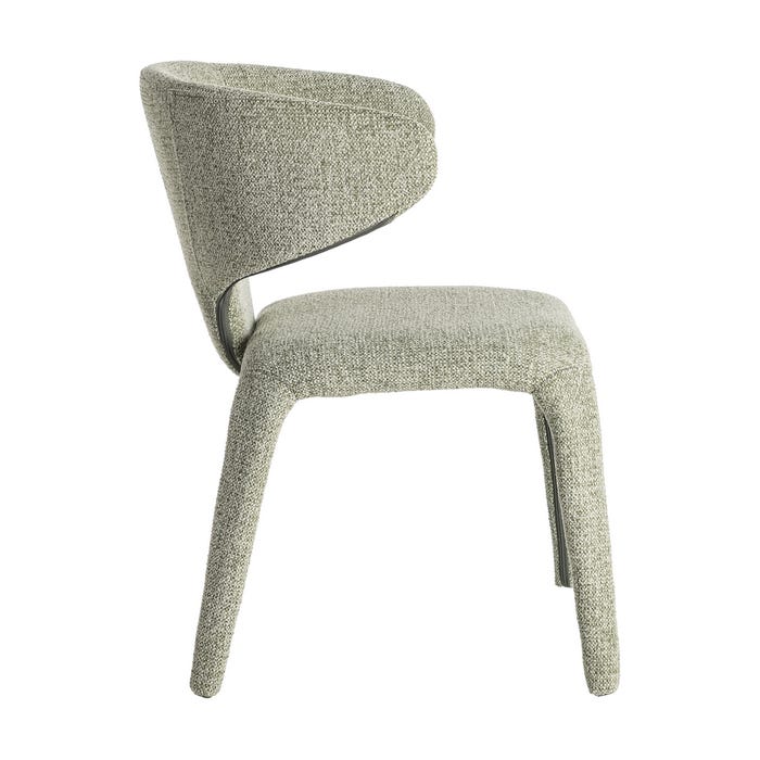 Silla Jaspeado Verde Tejido Salón 58 X 60 X 81 Cm