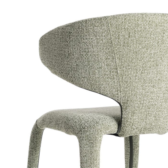 Silla Jaspeado Verde Tejido Salón 58 X 60 X 81 Cm