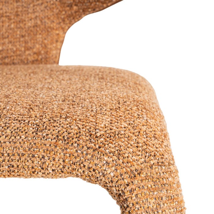 Silla Jaspeado Marrón Tejido Salón 58 X 60 X 81 Cm