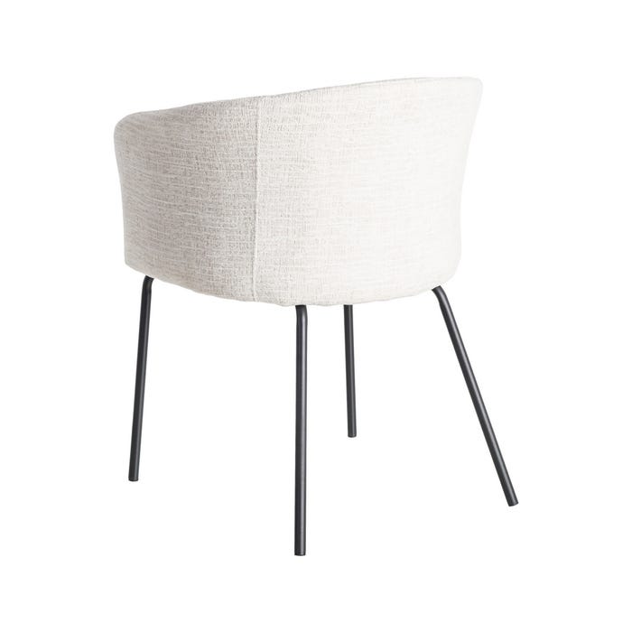 Silla Crema Tejido-Metal Salón 61 X 56 X 77,50 Cm