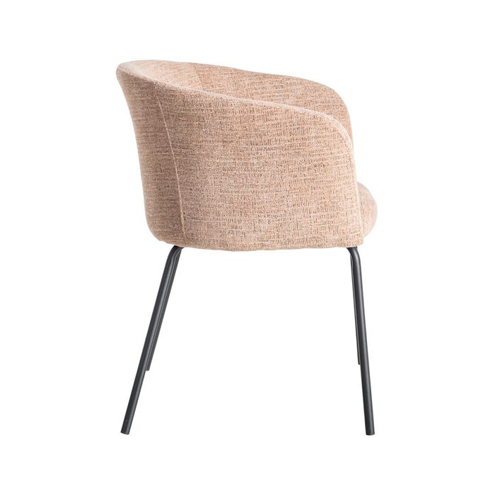 Silla Rosa Tejido-Metal Salón 61 X 56 X 77,50 Cm