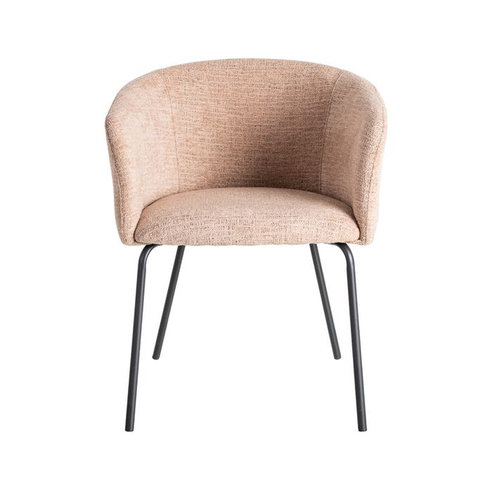 Silla Rosa Tejido-Metal Salón 61 X 56 X 77,50 Cm