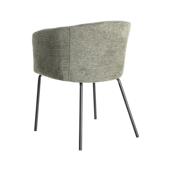 Silla Verde Tejido-Metal Salón 60,50 X 55 X 78,50 Cm