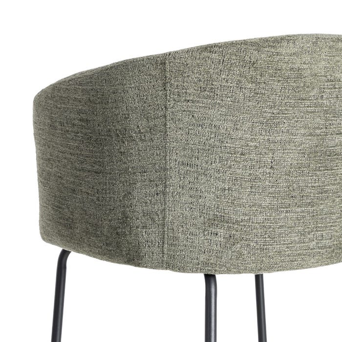 Silla Verde Tejido-Metal Salón 60,50 X 55 X 78,50 Cm