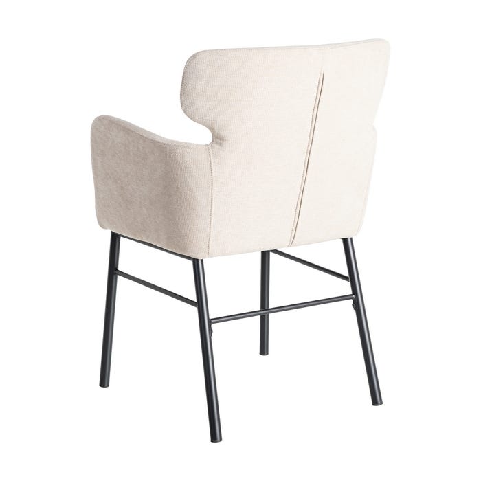 Silla Crema Tejido-Metal Salón 59,50 X 62,50 X 86 Cm