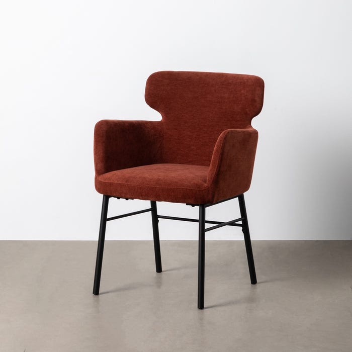 Silla Burdeos Tejido-Metal Salón 59,50 X 62,50 X 86 Cm