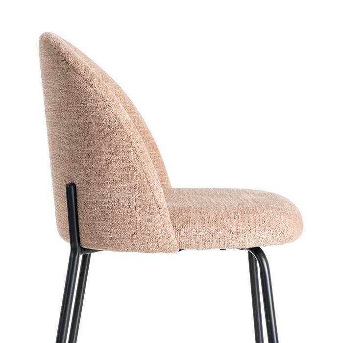 Silla Rosa Tejido-Metal Contract 49 X 48 X 80 Cm
