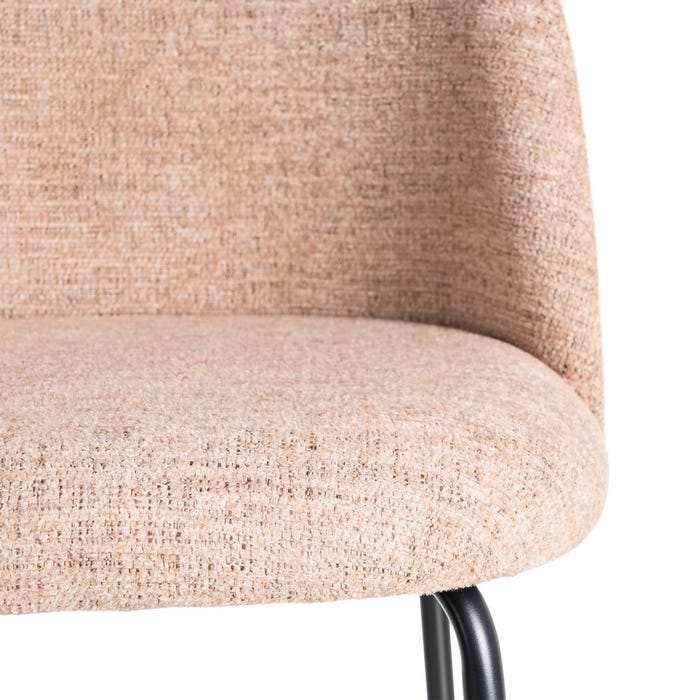 Silla Rosa Tejido-Metal Contract 49 X 48 X 80 Cm