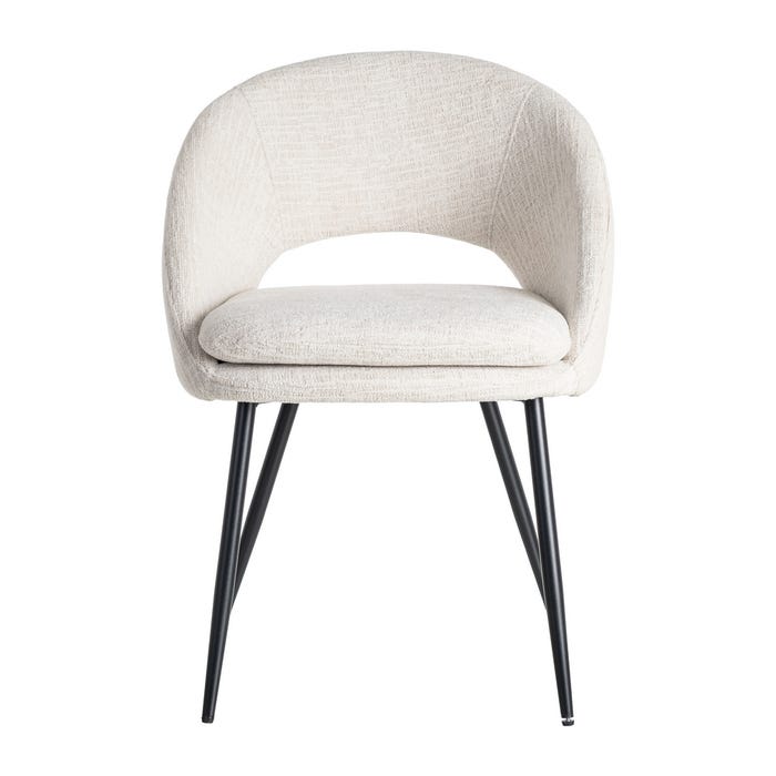 Silla Crema Tejido-Metal Contract 58 X 60 X 80 Cm