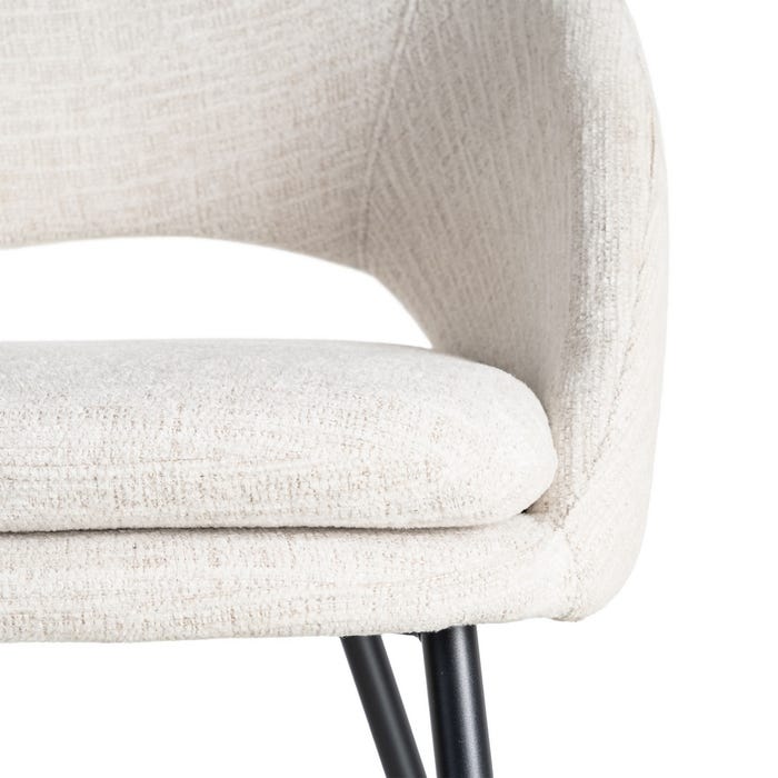 Silla Crema Tejido-Metal Contract 58 X 60 X 80 Cm