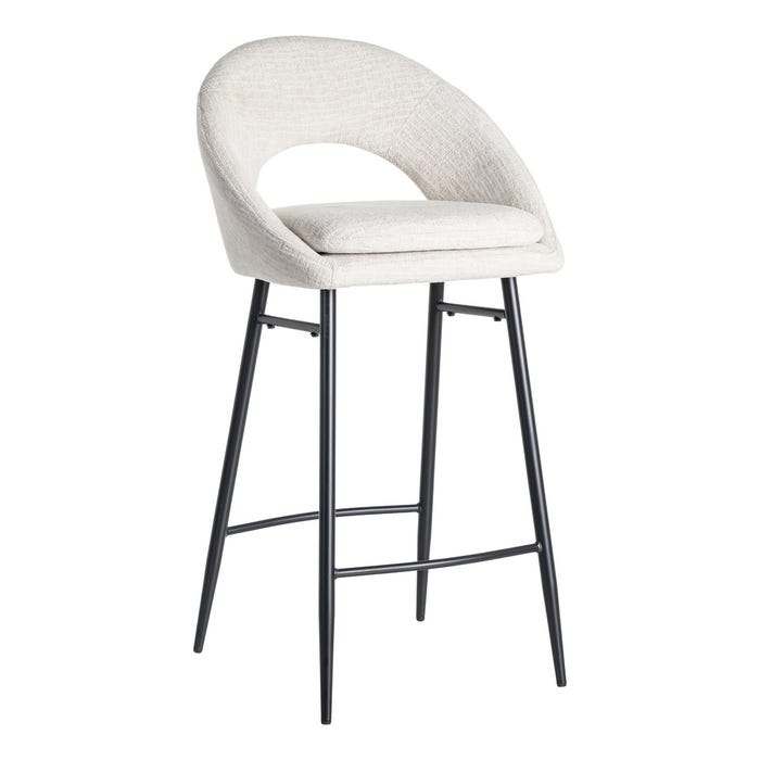 Taburete Crema Tejido-Metal Contract 53 X 48 X 100 Cm