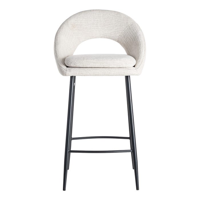 Taburete Crema Tejido-Metal Contract 53 X 48 X 100 Cm