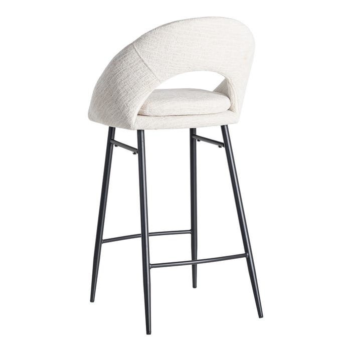 Taburete Crema Tejido-Metal Contract 53 X 48 X 100 Cm