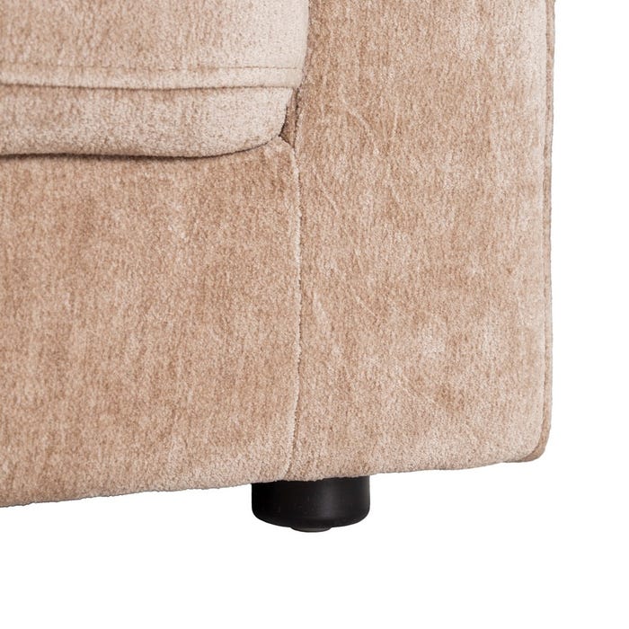 Sofá 2 Plazas Taupe Tejido-Madera 165 X 96 X 86 Cm