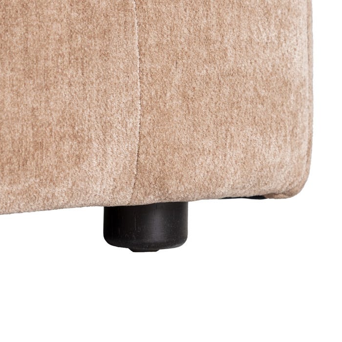 Sofá 3 Plazas Taupe Tejido-Madera 210 X 96 X 86 Cm