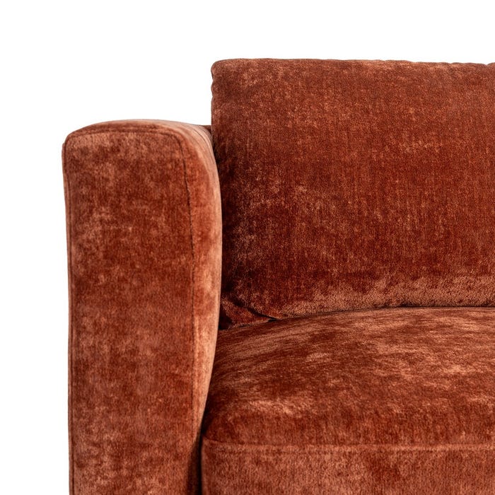 Sofá 2 Plazas Teja Tejido-Madera 165 X 96 X 86 Cm