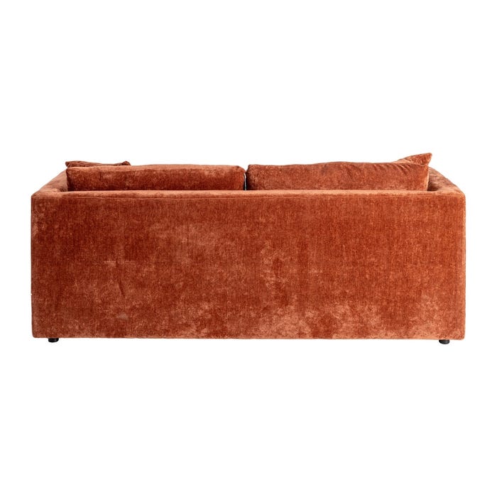 Sofá 3 Plazas Teja Tejido-Madera 210 X 96 X 86 Cm