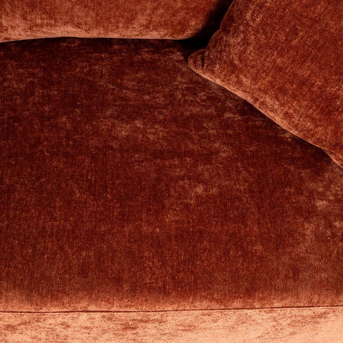 Sofá 3 Plazas Teja Tejido-Madera 210 X 96 X 86 Cm
