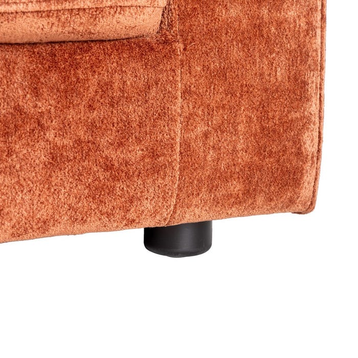 Sofá 3 Plazas Teja Tejido-Madera 210 X 96 X 86 Cm