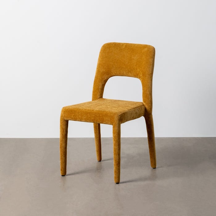 Silla Mostaza Tejido Salón 47 X 59,50 X 83,50 Cm