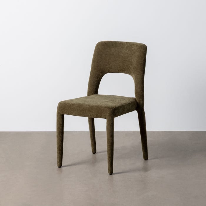 Silla Verde Tejido Salón 47 X 59,50 X 83,50 Cm