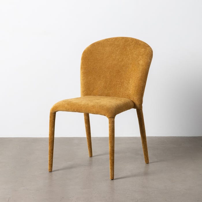 Silla Mostaza Tejido Salón 50 X 61 X 82 Cm