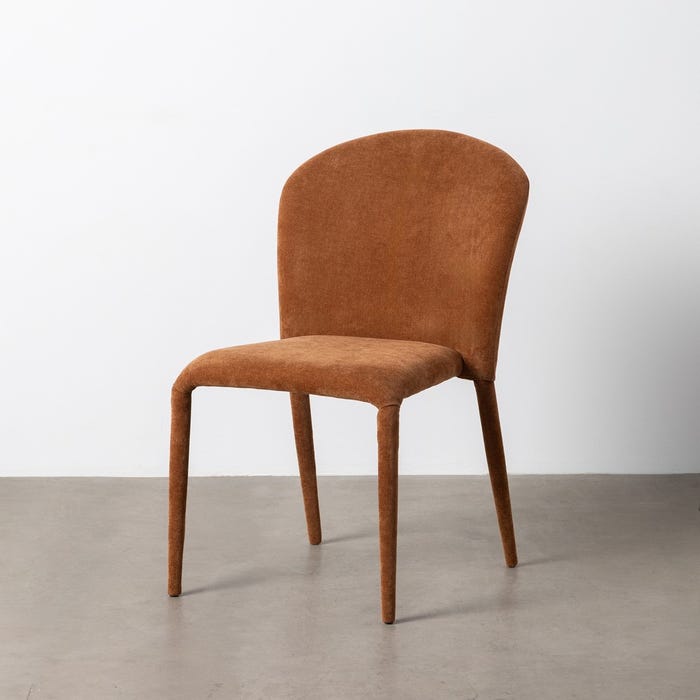 Silla Marrón Tejido Salón 50 X 61 X 82 Cm