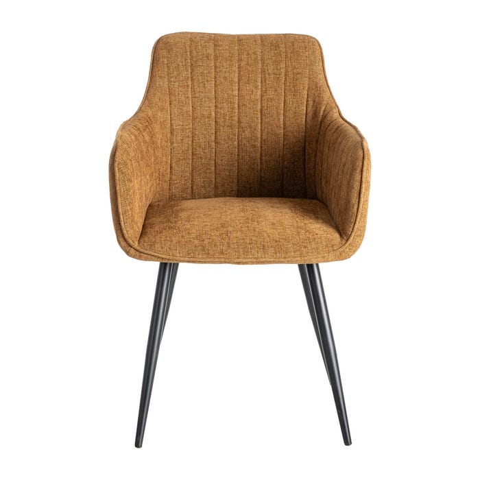 Silla Marrón Tejido-Metal Salón 55 X 58,50 X 84 Cm