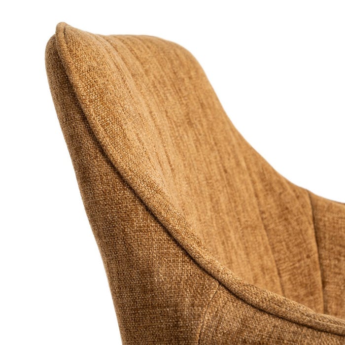 Silla Marrón Tejido-Metal Salón 55 X 58,50 X 84 Cm