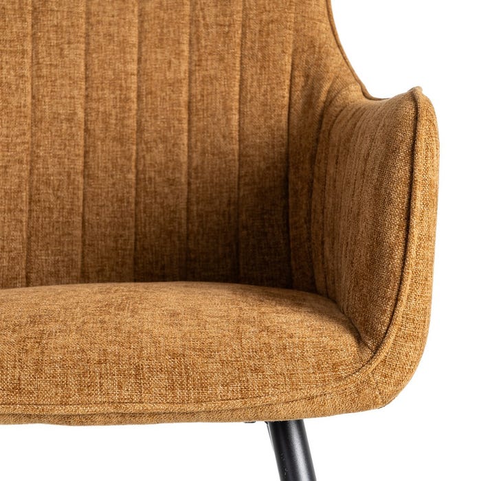 Silla Marrón Tejido-Metal Salón 55 X 58,50 X 84 Cm