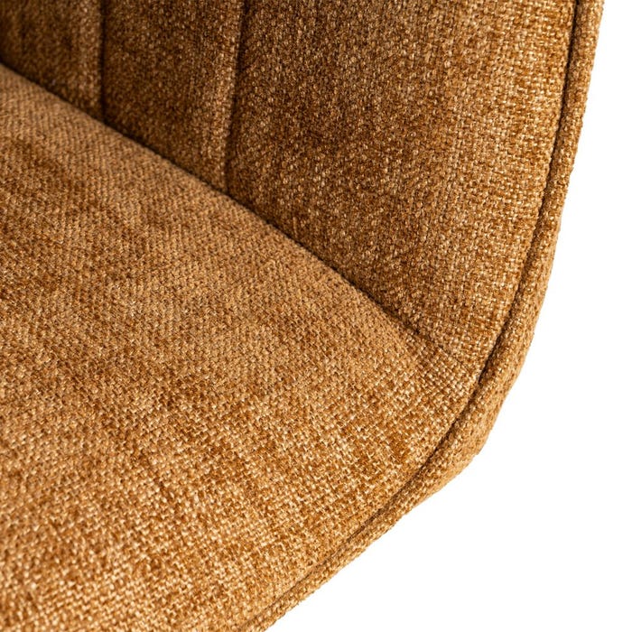 Silla Marrón Tejido-Metal Salón 55 X 58,50 X 84 Cm