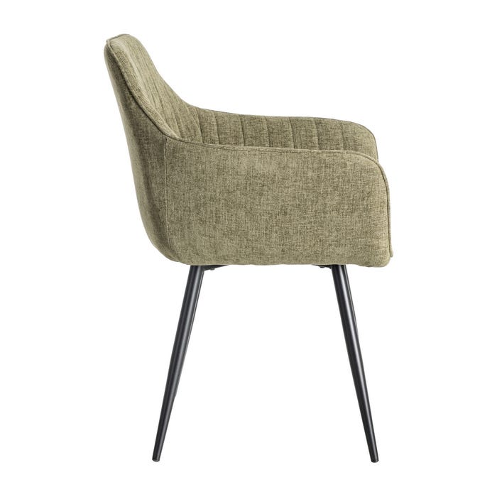 Silla Verde Tejido-Metal Salón 55 X 58,50 X 84 Cm