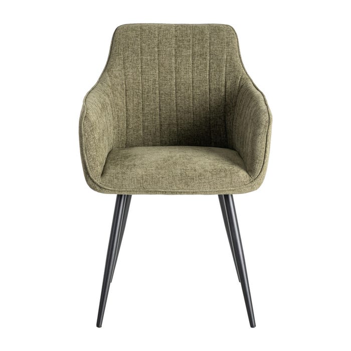 Silla Verde Tejido-Metal Salón 55 X 58,50 X 84 Cm