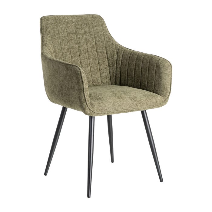 Silla Verde Tejido-Metal Salón 55 X 58,50 X 84 Cm