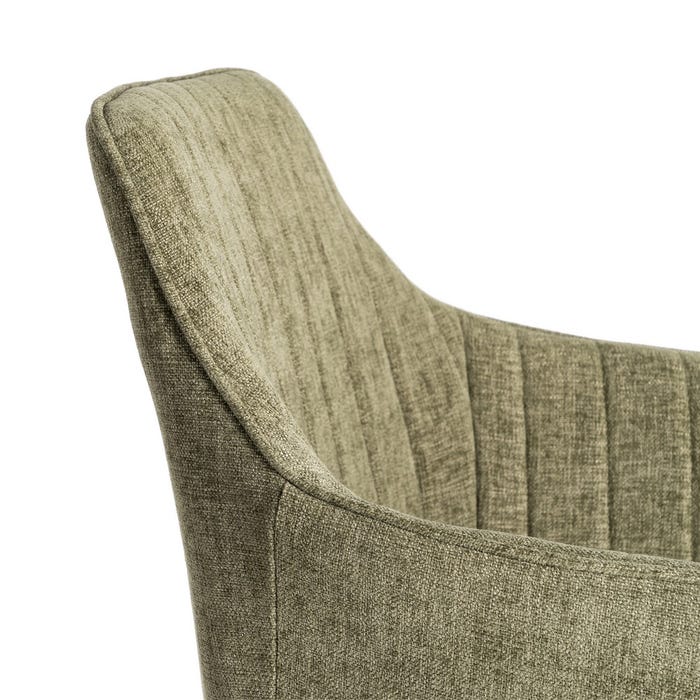 Silla Verde Tejido-Metal Salón 55 X 58,50 X 84 Cm