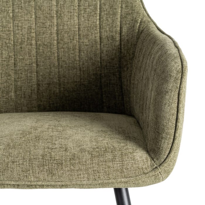 Silla Verde Tejido-Metal Salón 55 X 58,50 X 84 Cm