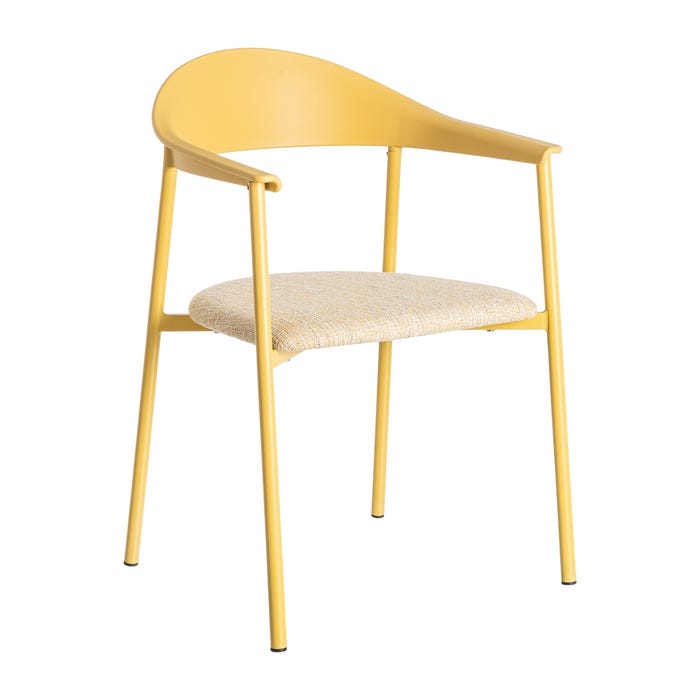 Silla Amarillo Pp Tejido 48,50 X 48,50 X 77 Cm