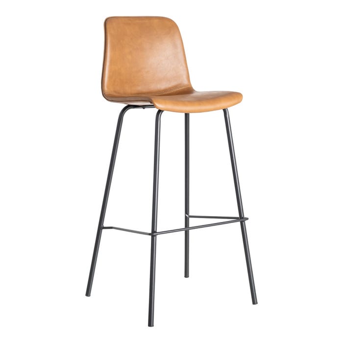 Taburete Camel Metal / Simil Piel 47 X 47 X 103 Cm