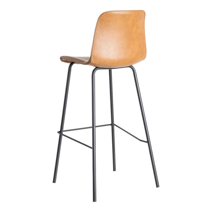 Taburete Camel Metal / Simil Piel 47 X 47 X 103 Cm